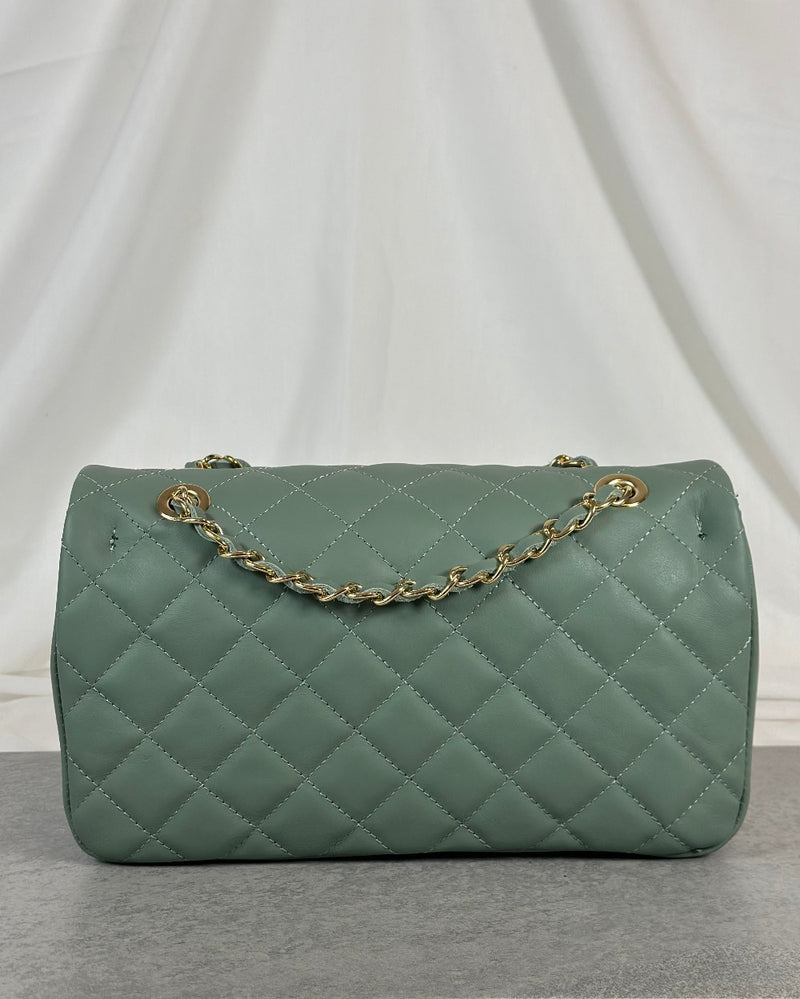 Leather handbag mint