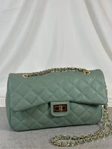 Leather handbag mint