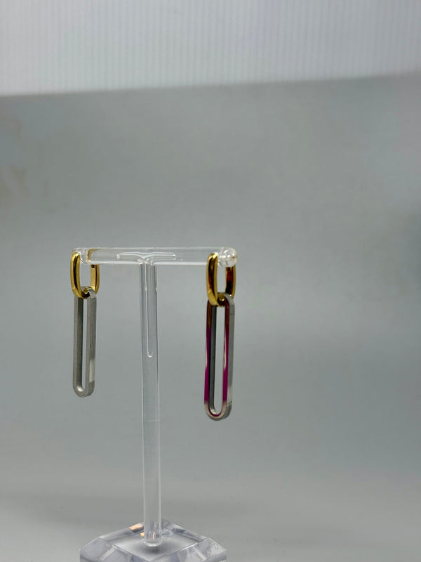 Bicolor Edelstahl-Ohrringe – Minimalismus trifft auf modernen Kontrast