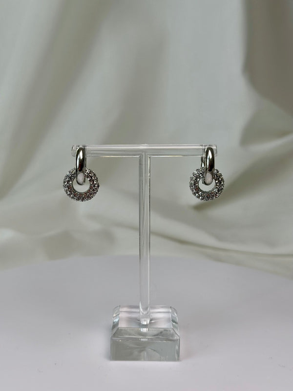 Ohrringe mini Creole mit Glitzerring