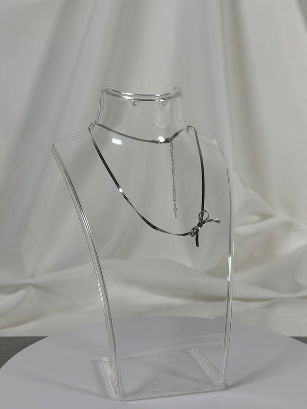 Halskette mini Schleife Silber