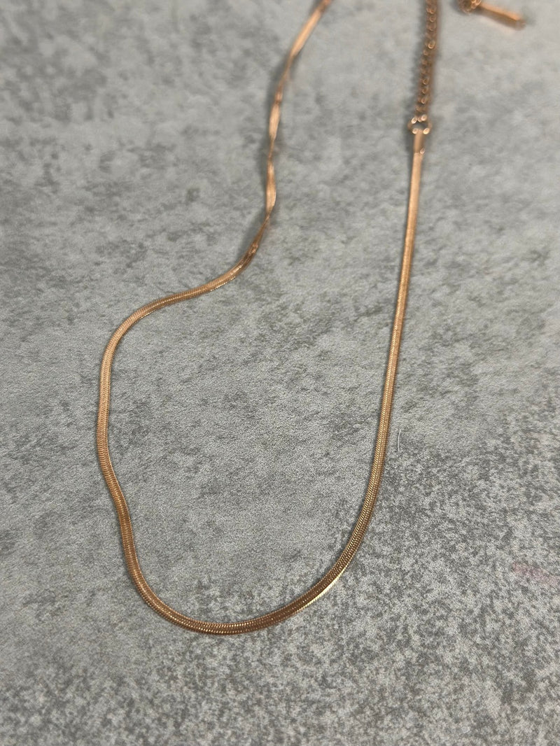 Halskette Rosegold mini Snakechain