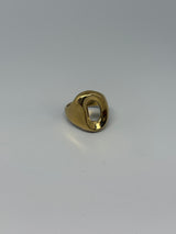 Goldener Chunky-Edelstahlring mit Loch
