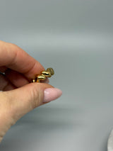 Verstellbarer Edelstahlring mit Herz – zartes Design in Gold
