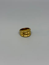 Goldener Edelstahlring – Breites Design
