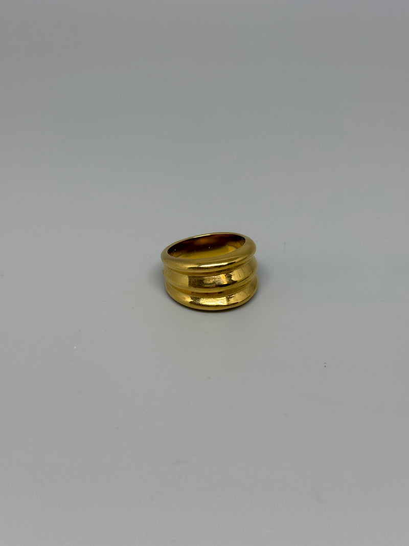 Goldener Edelstahlring – Breites Design