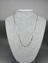 Halskette Snakechain silbern fein, lang