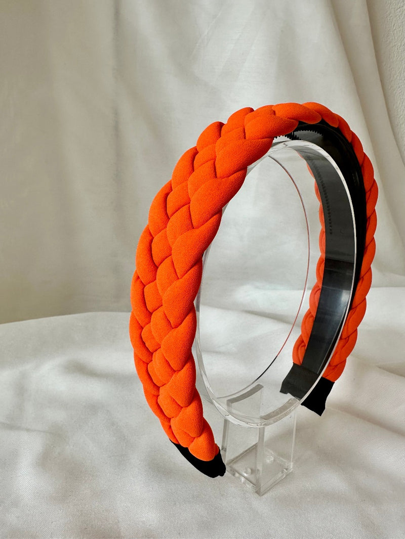 Braided headband orange