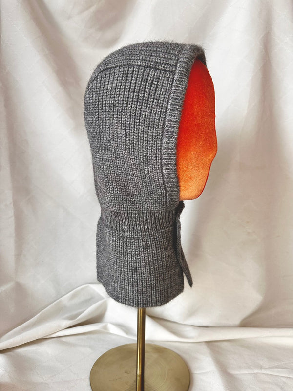 Cap, balaclava with two buttons gray