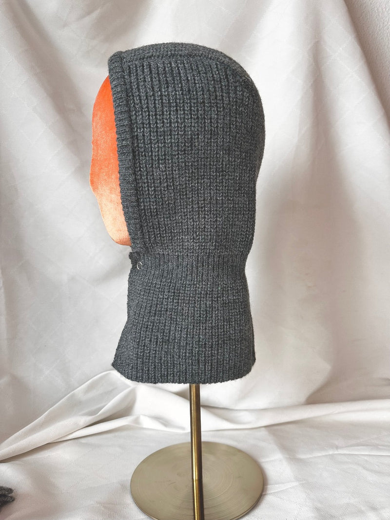 Cap, balaclava with two buttons dark gray