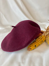 Beret hat burgundy