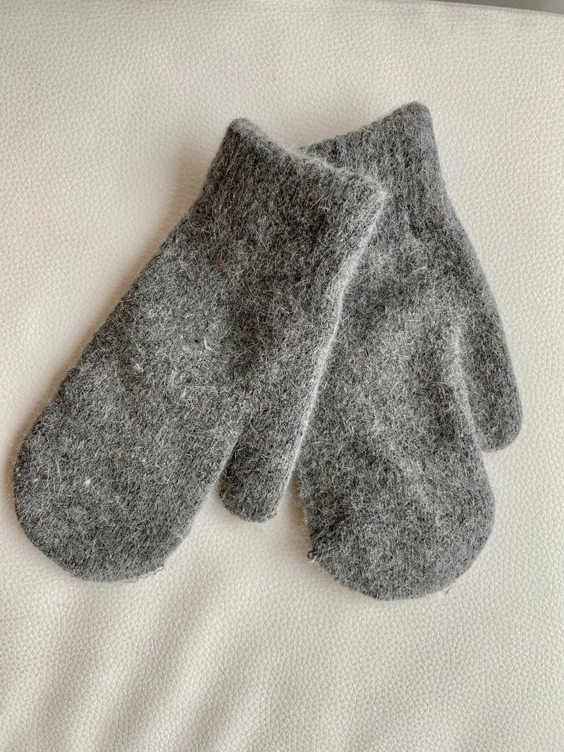 Handschuhe Fäustlinge Grau