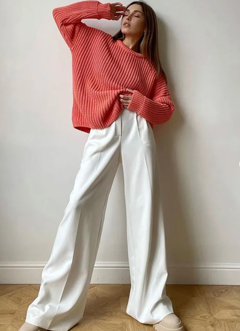 Wide trousers white