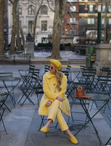 Beret hat yellow