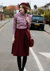 Beret hat burgundy