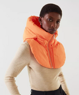 Hood with orange zip