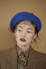 Beret cap royal blue 