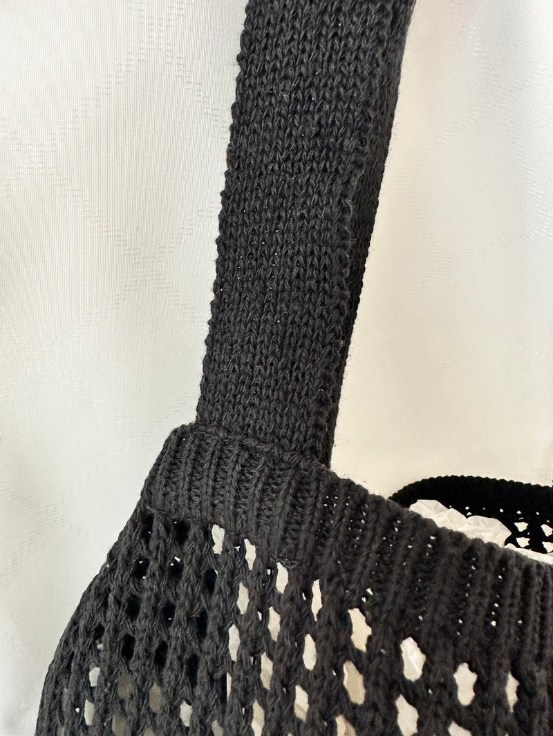 Summer handbag crocheted black